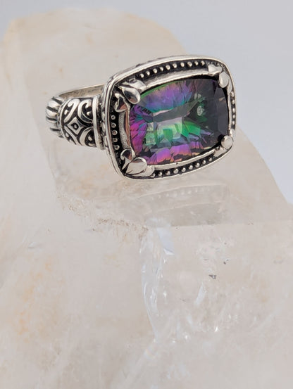 Mystic Topaz East to West Set Ring