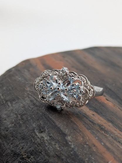 Vintage Style Aquamarine Ring