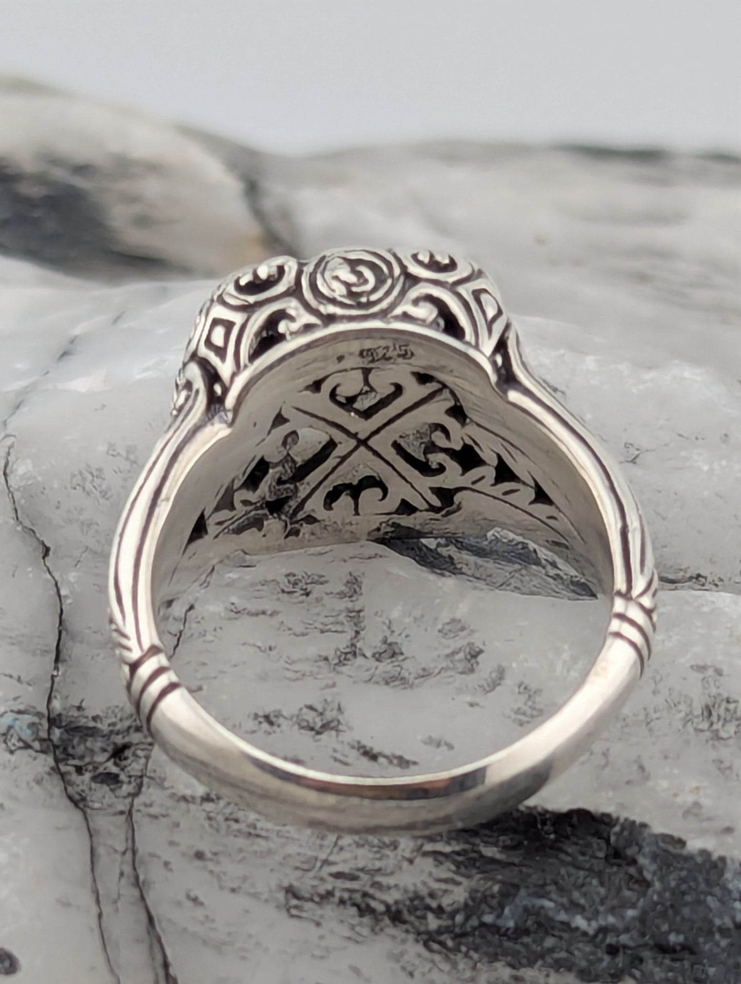 Squared Moonstone Ring