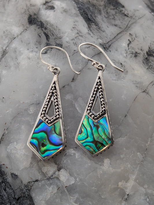 Abalone Diamond Shaped Earrings