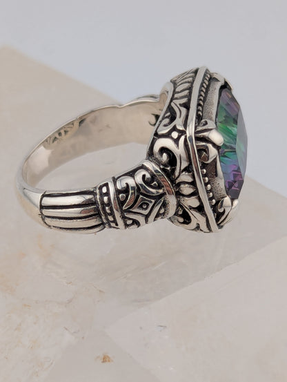 Mystic Topaz East to West Set Ring