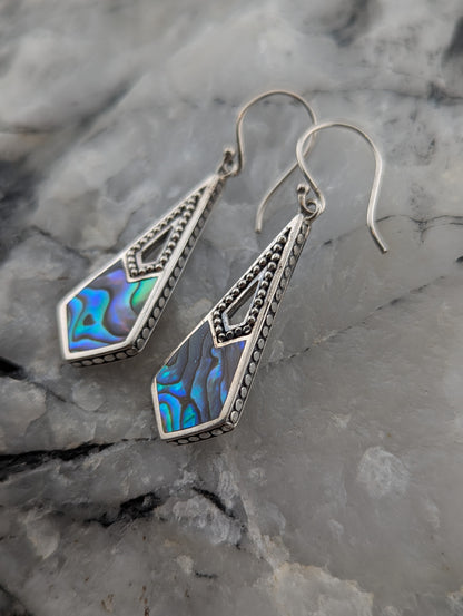 Abalone Diamond Shaped Earrings